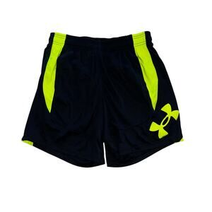 Under Armour Women's MD Black & Yellow Lacrosse Logo Athletic Shorts